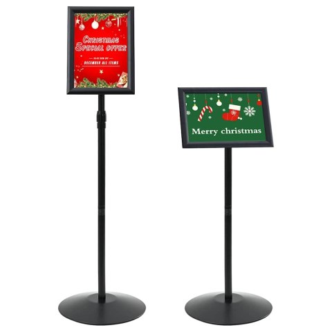 STOJAK NA PLAKATY SREBRNY A4 PVC I STAL