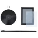 STOJAK NA PLAKATY SREBRNY A4 PVC I STAL