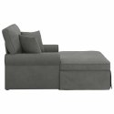VidaXL Chaise Lounge z Fartuszkiem z poduszką 3 pcs Ciemnoszary