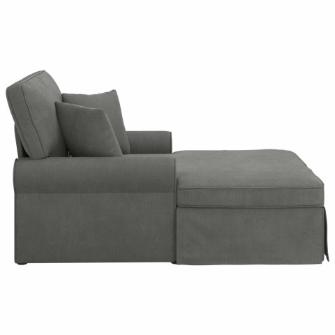 VidaXL Chaise Lounge z Fartuszkiem z poduszką 3 pcs Ciemnoszary