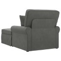 VidaXL Chaise Lounge z Fartuszkiem z poduszką 3 pcs Ciemnoszary