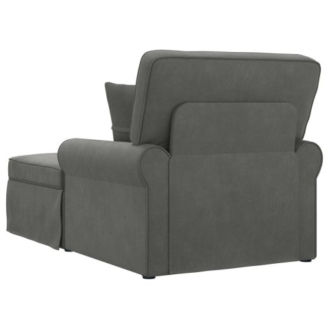 VidaXL Chaise Lounge z Fartuszkiem z poduszką 3 pcs Ciemnoszary