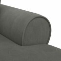 VidaXL Chaise Lounge z Fartuszkiem z poduszką 3 pcs Ciemnoszary