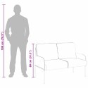 VidaXL Kanapy z poduszką 110cm Jasnoszary sklejka