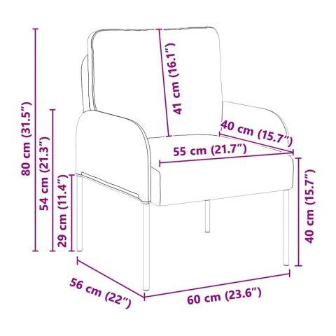 VidaXL Kanapy z poduszką 55cm Czarny sklejka