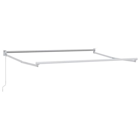 VidaXL Ręczna markiza chowana Biały 3 x 2 m Aluminium