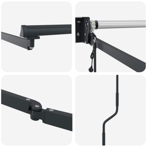 VidaXL Elektryczna rama markizy składanej Antracyt 3,5 x 2 m Aluminium