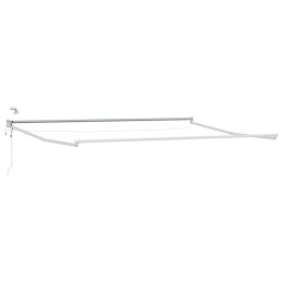 VidaXL Elektryczna rama markizy składanej Biały 4 × 3 m Aluminium