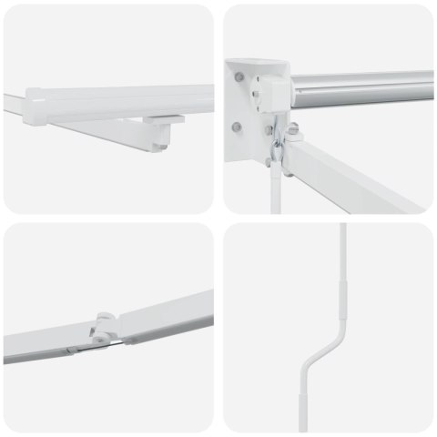 VidaXL Elektryczna rama markizy składanej Biały 5 x 3 m Aluminium