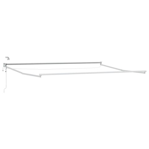 VidaXL Elektryczna rama markizy składanej Biały 5 x 3 m Aluminium