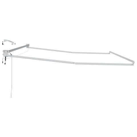 VidaXL Elektryczna rama markizy składanej Biały 5 x 3 m Aluminium