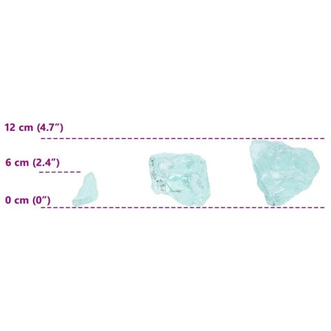 VidaXL Kamienie Ogrodowe Turkusowy 12 cm Szkło