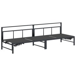 VidaXL Leżak Czarny 200 x 62 x 59,5 cm Textilene