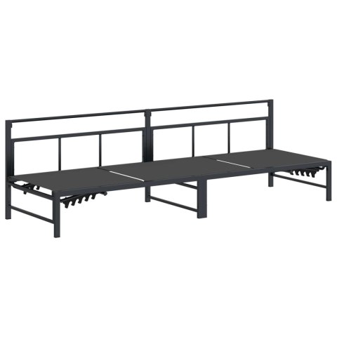 VidaXL Leżak Czarny 200 x 62 x 59,5 cm Textilene