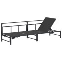 VidaXL Leżak Czarny 200 x 62 x 59,5 cm Textilene