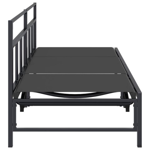 VidaXL Leżak Czarny 200 x 62 x 59,5 cm Textilene