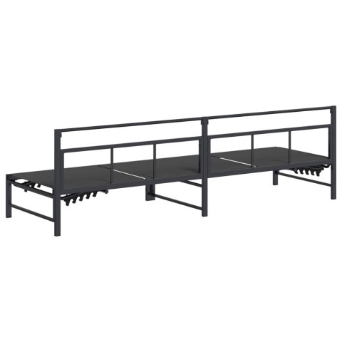 VidaXL Leżak Czarny 200 x 62 x 59,5 cm Textilene
