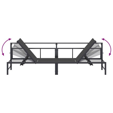 VidaXL Leżak Czarny 200 x 62 x 59,5 cm Textilene