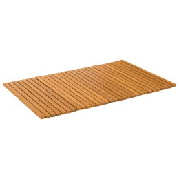 VidaXL Mata do kąpieli Brązowy 80 x 50 cm Lite Drewno Akacji