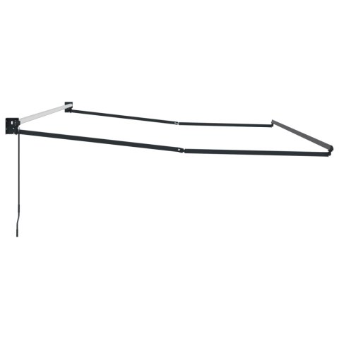VidaXL Ręczna markiza chowana Antracyt 4 x 2 m Aluminium