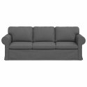 VidaXL Sofa Ciemnoszary 215 x 82 x 80 cm tkanina