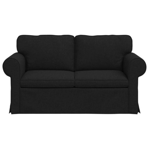VidaXL Sofa Czarny 155 x 82 x 80 cm tkanina