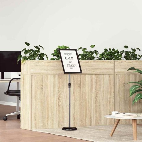 VidaXL Stoiska na targi Czarny 25 x 25 x 125 cm Aluminium