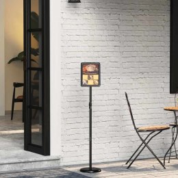 VidaXL Stoiska na targi Czarny 25 x 25 x 125 cm Aluminium