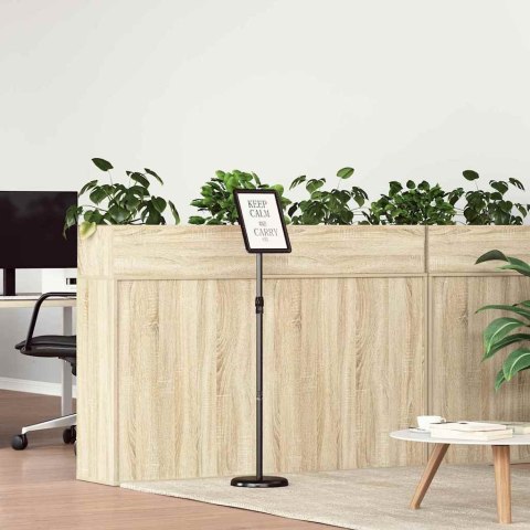 VidaXL Stoiska na targi Czarny 25 x 25 x 125 cm Aluminium