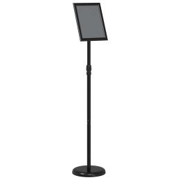 VidaXL Stoiska na targi Czarny 25 x 25 x 125 cm Aluminium