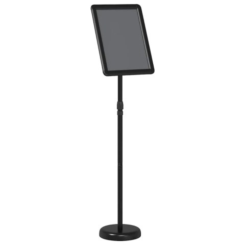 VidaXL Stoiska na targi Czarny 30 x 25 x 128 cm Aluminium