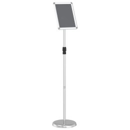 VidaXL Stoiska na targi Srebrny 25 x 25 x 125 cm Aluminium
