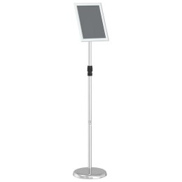 VidaXL Stoiska na targi Srebrny 25 x 25 x 125 cm Aluminium