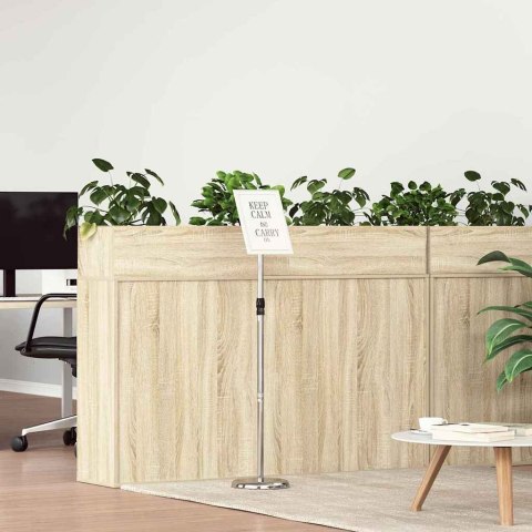 VidaXL Stoiska na targi Srebrny 25 x 25 x 125 cm Aluminium