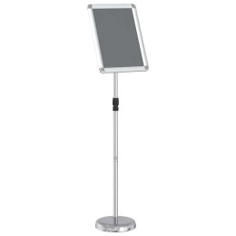 VidaXL Stoiska na targi Srebrny 30 x 25 x 128 cm Aluminium