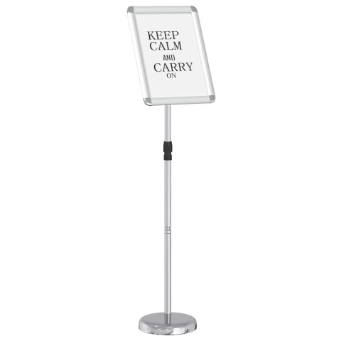 VidaXL Stoiska na targi Srebrny 30 x 25 x 128 cm Aluminium