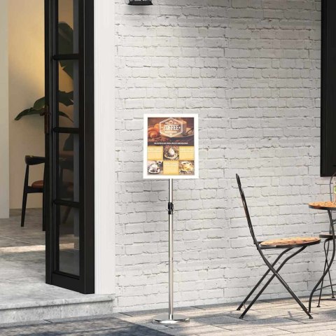 VidaXL Stoiska na targi Srebrny 30 x 25 x 128 cm Aluminium