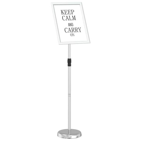 VidaXL Stoiska na targi Srebrny 30 x 25 x 128 cm Aluminium