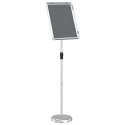 VidaXL Stoiska na targi Srebrny 30 x 25 x 128 cm Aluminium