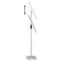 VidaXL Stoiska na targi Srebrny 30 x 25 x 128 cm Aluminium