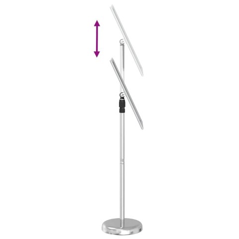 VidaXL Stoiska na targi Srebrny 30 x 25 x 128 cm Aluminium
