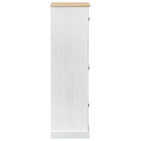 VidaXL Szafy z szufladą Biały 76 x 50 x 170 cm Lite drewno sosnowe