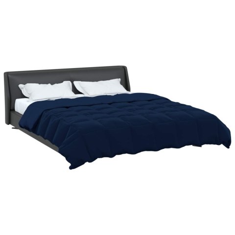 VidaXL Kołdra na cały rok Ciemnoniebieski 220 x 240 cm Mikrofibra