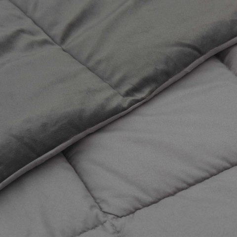 VidaXL Kołdra na cały rok Jasnoszary 220 x 240 cm Mikrofibra