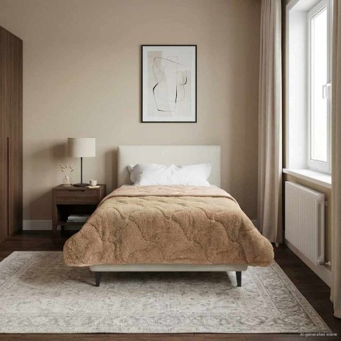VidaXL Kołdra na cały rok Kwiłtowany Ciemnoszary 135 x 200 cm