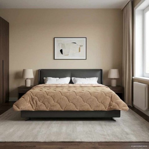 VidaXL Kołdra na cały rok Kwiłtowany Ciemnoszary 220 x 240 cm