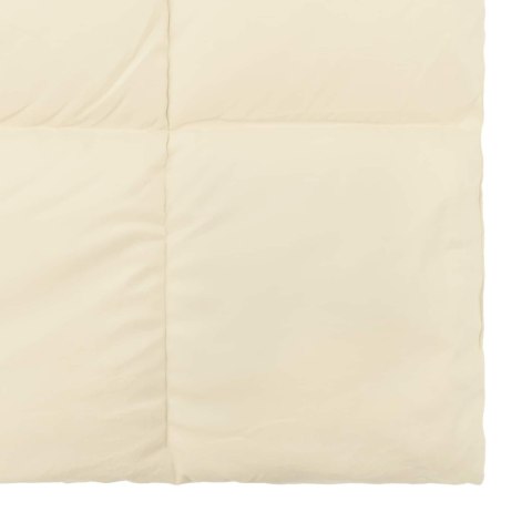 VidaXL Kołdra na cały rok Kwiłtowany Kremowy 155 x 220 cm Mikrofibra