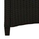 VidaXL Ławka ogrodowa Czarny 105 x 60 x 112 cm Stal i poliester