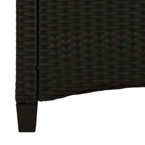 VidaXL Ławka ogrodowa Czarny 105 x 60 x 112 cm Stal i poliester