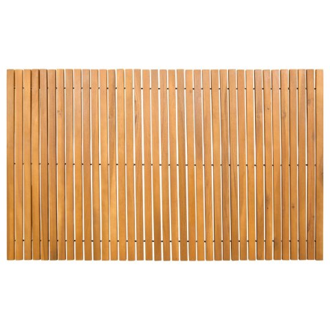 VidaXL Mata do kąpieli Brązowy 100 x 60 cm Lite Drewno Akacji